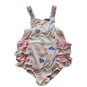 Angel Dear Girls' Tropical Fish Print Bubble Romper 18-24M